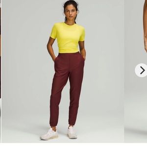 Lululemon Adapted State High-Rise Tech Fleece Jogger Red Merlot